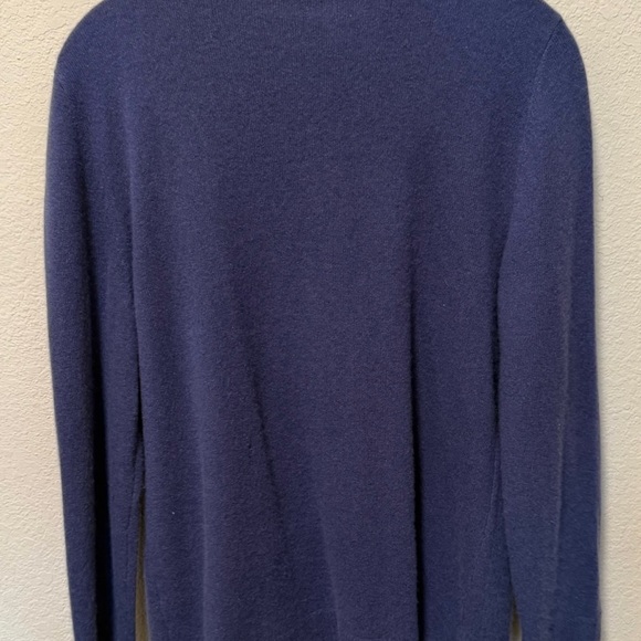 Women’s Neiman Marcus Blue Full-Zip Sweater - Picture 3 of 4